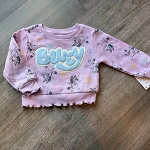 Purple Bluey Baby Toddler Sweatshirt 12 Month NWT